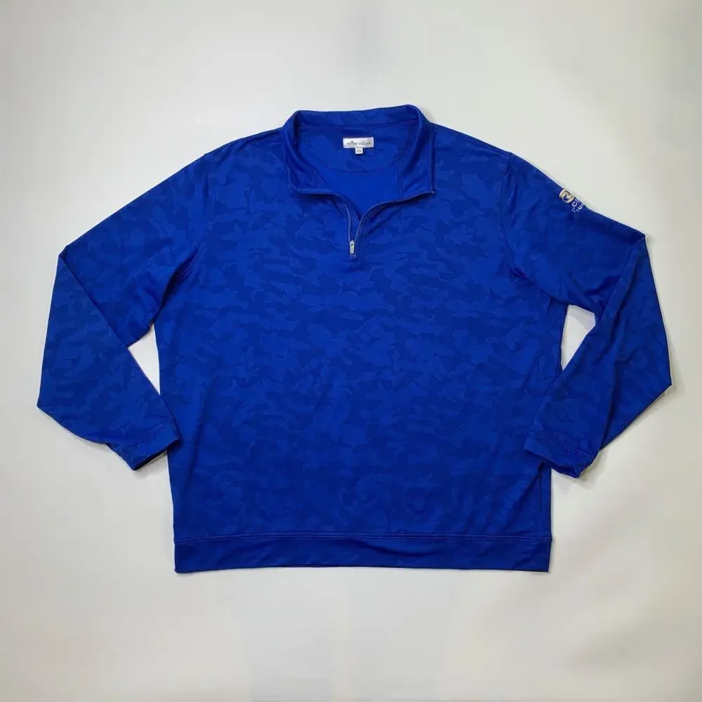 Peter Millar Sweatshirt Mens XXL Camo Crown Sport Perth Performance Quarter Zip